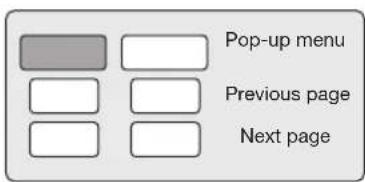 Pop-up menu Previous page Next page