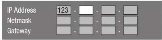 IP Address 123 Netmask Gateway