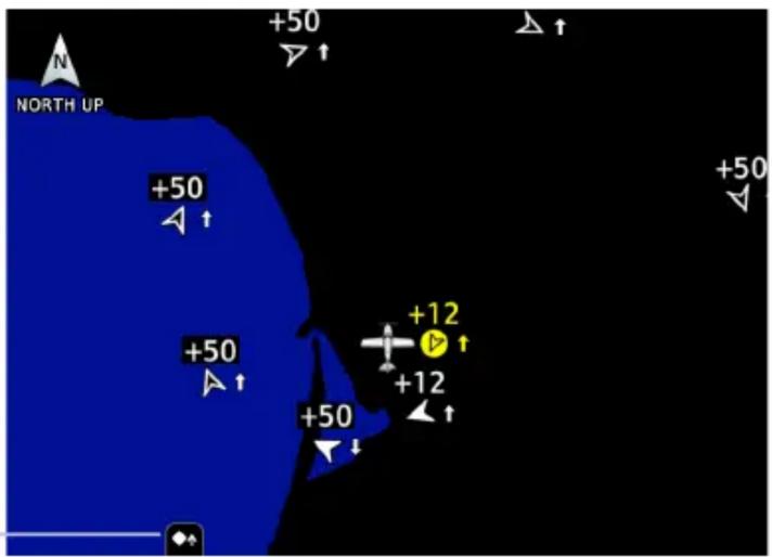+50 NORTH UP +50 +50 +50 +12 +12 +50