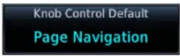 Knob Control Default Page Navigation