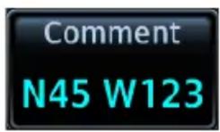 GARMIN GTN 750Xi - COMMENT FORMAT - 1