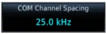 COM Channel Spacing 25.0 kHz