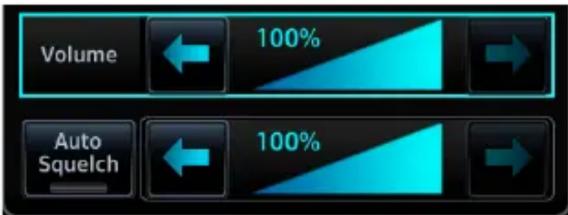 Volume 100% Auto Squelch 100%