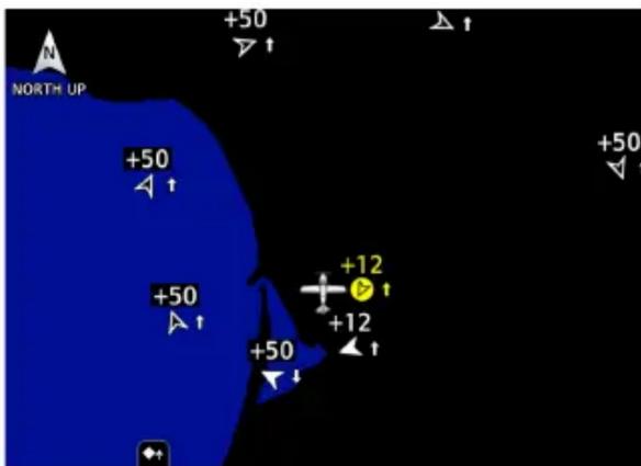 +50 NORTH UP +50 +12 +50 +12 -1