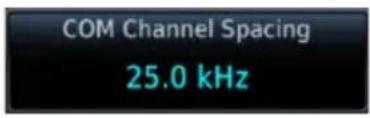 COM Channel Spacing 25.0 kHz