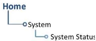 graph TD A["Home"] --> B["System"] B --> C["System Status"]
