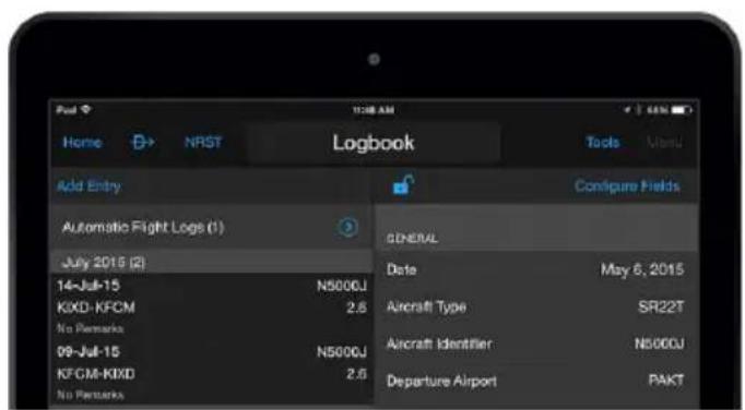 Add Entry Automatic Fight Logs (1) July 2015 (2) 14-Jul-15 N5000J KIXD-KFCM 2.6 No Remarks 09-Jul-15 N5000J KFCM-KIXD 2.6 No Remarks GENERAL Date May 6, 2015 Aircraft Type SR22T Aircraft Identifier N5000J Departure Airport PAKT