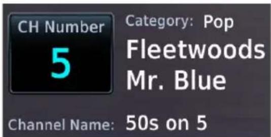 CH Number 5 Channel Name: 50s on 5 Category: Pop Fleetwoods Mr. Blue