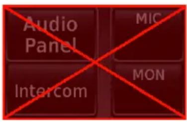 Audio Panel MIC Intercom MON