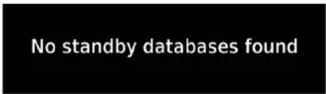 No standby databases found