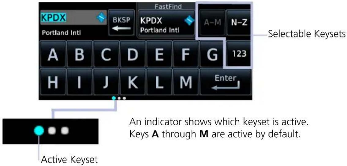 KPDX BPSP FastFind KPDX Portland Intl A-M N-Z Selectable Keysets A B C D E F G 123 H I J K L M Enter An indicator shows which keyset is active. Keys A through M are active by default. Active Keyset