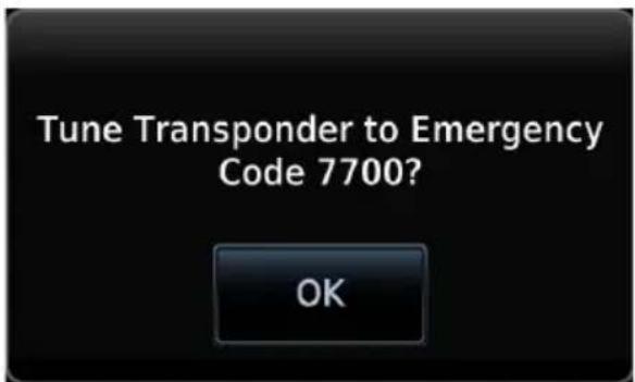 Tune Transponder to Emergency Code 7700? OK