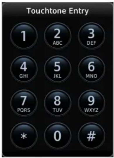Touchtone Entry 1 2 ABC 3 DEF 4 GHI 5 JKL 6 MNO 7 PQRS 8 TUV 9 WXYZ * 0 #