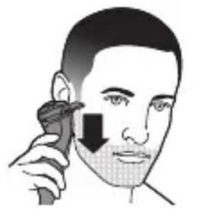 Illustration of a person using a hairpin to apply facial contouring (no text or symbols present)