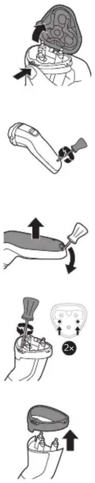 PHILIPS Series 3000 S3132 - Removing the rechargeable shaver battery - 1