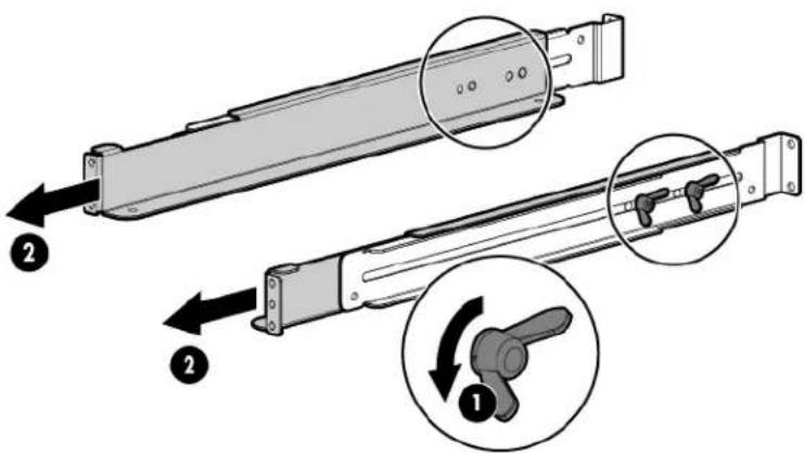 Technical diagram showing mechanical assembly with numbered components and directional arrows indicating motion or assembly steps.
