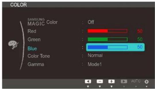 COLOR SAMSUNG MAGIC Color Red Green Blue Color Tone Gamma Off 50 50 50 Normal Mode1