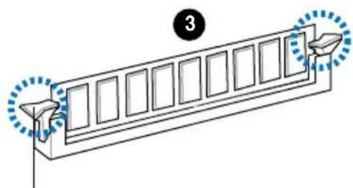 Diagram of a mechanical component with numbered parts and blue circular annotations (no text or symbols)