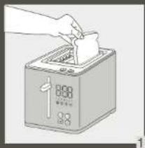 Illustration of a hand placing a piece into a digital kitchen grater (no text or symbols visible)
