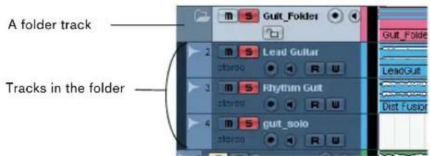 A folder track Tracks in the folder