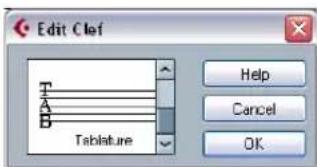 Edit Clef Tablature Help Cancel OK