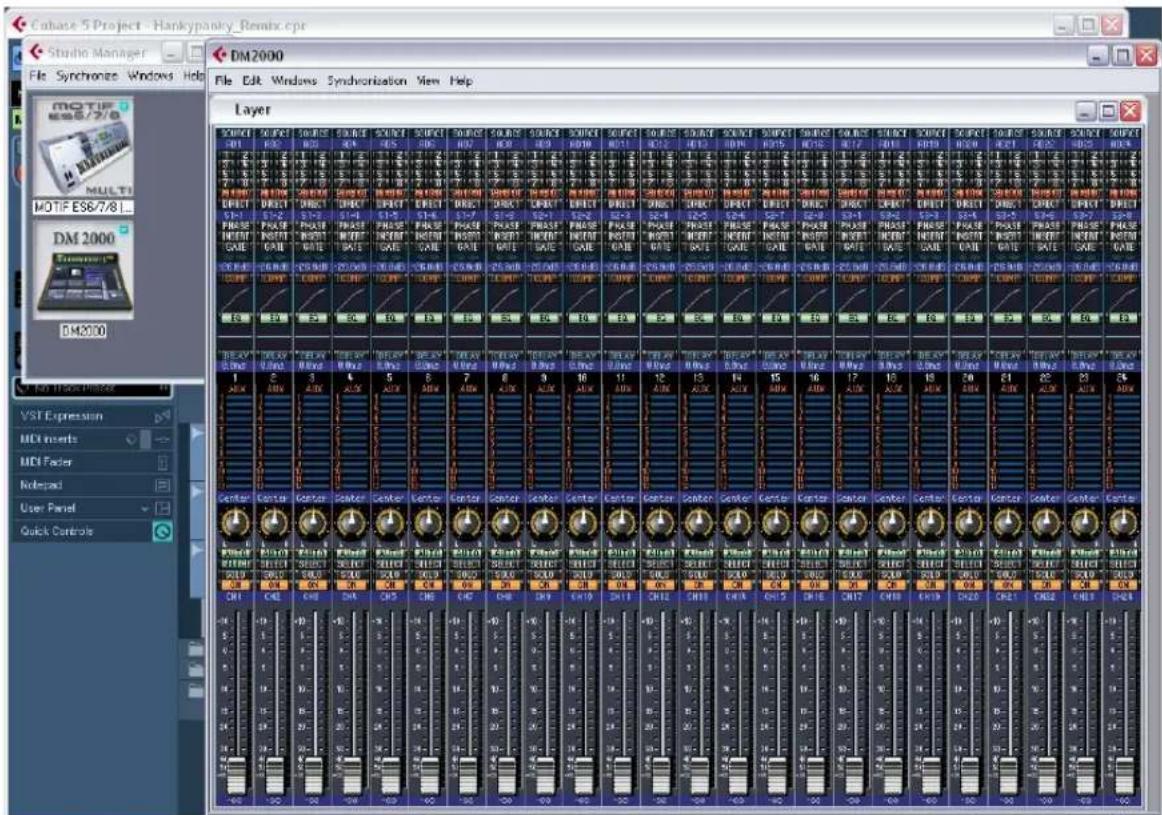 Cubase 5 Project - Hankypanky_Remix.cpr Studio Manager File Synchronze Windows Help File Edit Windows Synchronization View Help DM2000 Multi MOTIF ES6/7/8 DM 2000 DM2000 Layer SUPPORT 100 MHz 100 MHz 100 MHz 100 MHz 100 MHz 100 MHz 100 MHz 100 MHz 100 MHz 100 MHz 100 MHz 100 MHz 100 MHz 100 MHz 100…