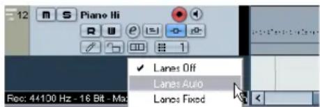 12 M S Piano Hii ✓ Lanes Off Lanes Auto Rec: 44100 Hz - 16 Bit - Max Lanes Fixed