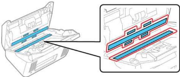 Diagram of a car interior showing internal compartments and a highlighted blue-labeled section (no text or symbols)