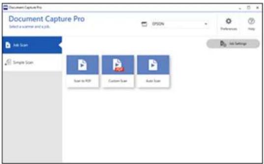 Document Capture Pro Select a gamma and a pdf. Add Scan Simple Scan Save to PDF Custom Scan Auto Scan