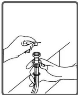 Illustration of hands using a tool to adjust or install a mechanical component (no text or symbols visible)