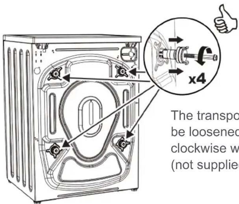The transpo be loosened clockwise w (not supplie)