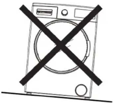 Line drawing of a washing machine with a black X symbol crossed out, no text or symbols present.