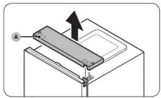 Diagram of a mechanical assembly with a labeled component A and an upward arrow, no readable text or symbols present.