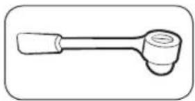 Simple line drawing of a mechanical lever or handle (no text or symbols)