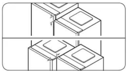 Technical line drawing showing two views of a mechanical component with no text or symbols