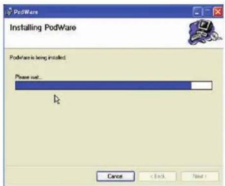 PodWare Installing PodWare PodWare is being installed. Please set...