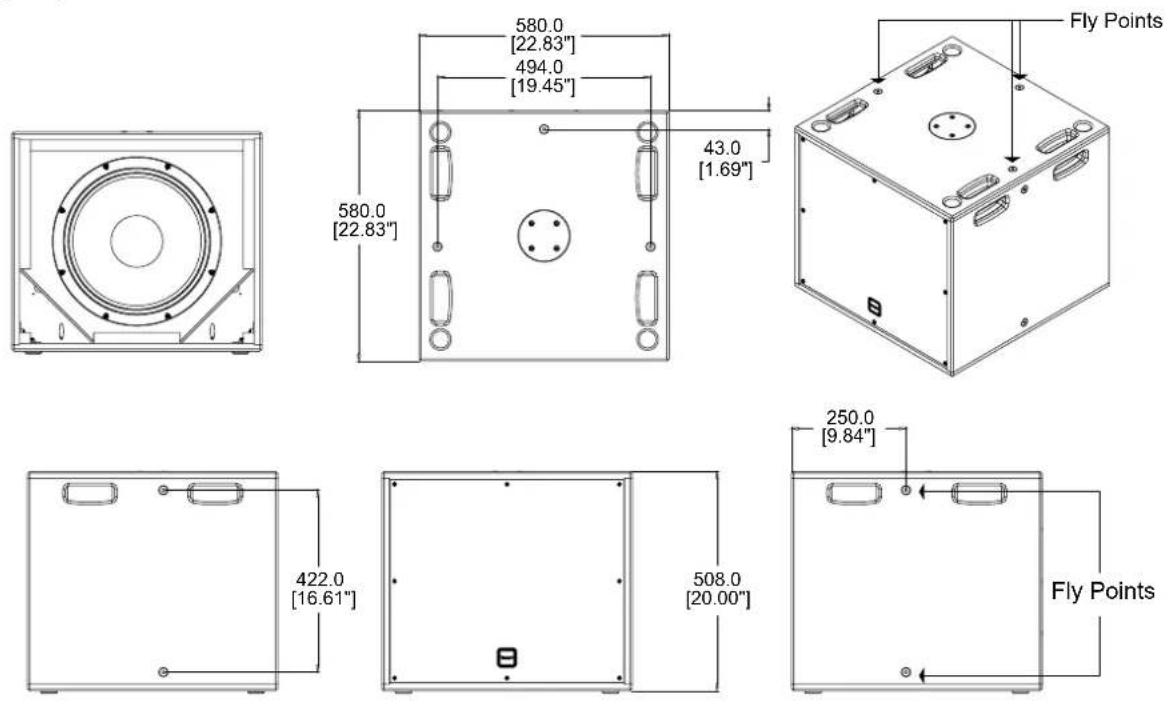 TANNOY VSX 15DR - Dimensions - 1