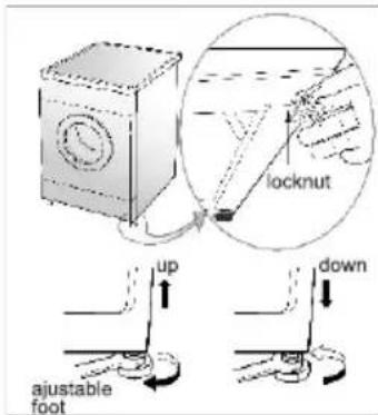 locknut up down ajustable foot