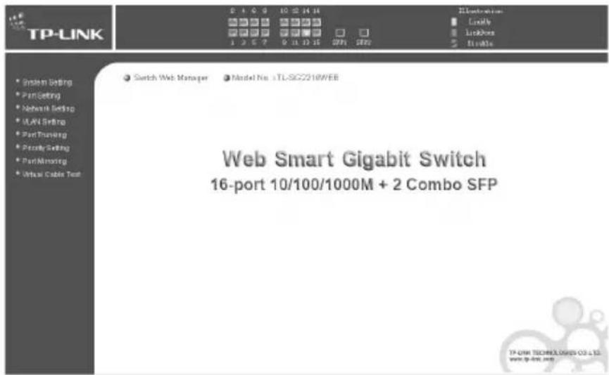 TP-LINK 2 + 0 + 10 = 14 1367 0 11 13 15 Switch Web Manager Model No. :TL-SGCS18WEB Web Smart Gigabit Switch 16-port 10/100/1000M + 2 Combo SFP