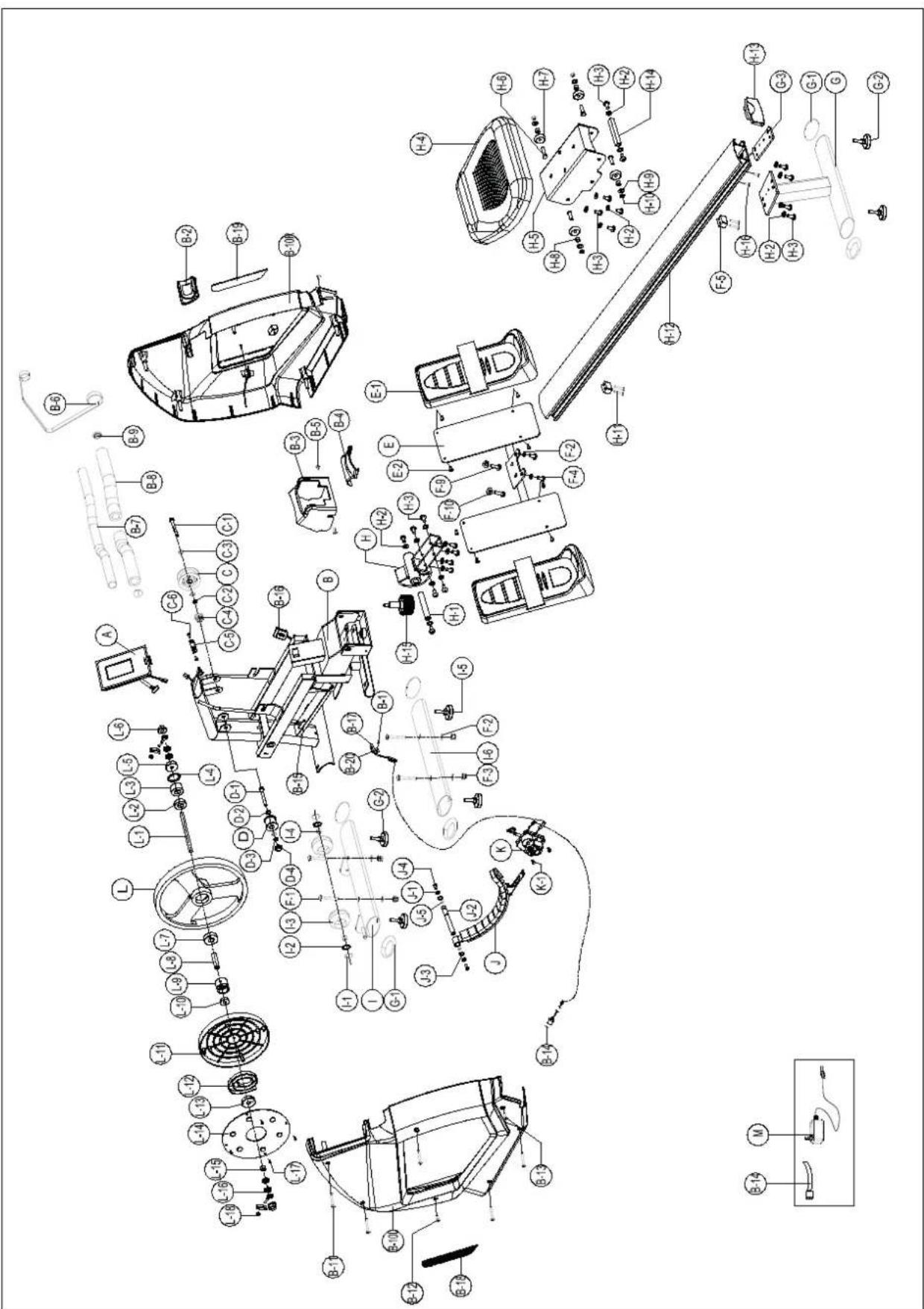 Exploded view diagram of a vehicle's internal components with numbered parts and labeled parts (e.g., engine, battery, motor)