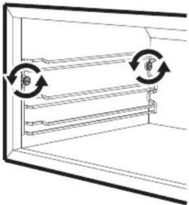 Diagram of a window with two circular arrows indicating rotational or mechanical components (no text or symbols)