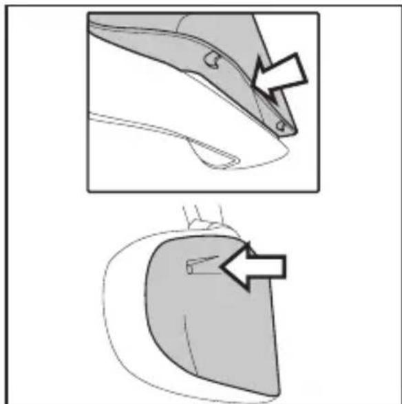 Two-step diagram showing a mechanical component with an arrow indicating direction, no text or symbols present.