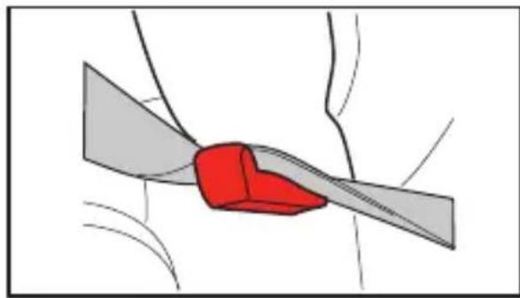 Diagram of a joint with a red highlighted area and gray shaded regions, no text or symbols present