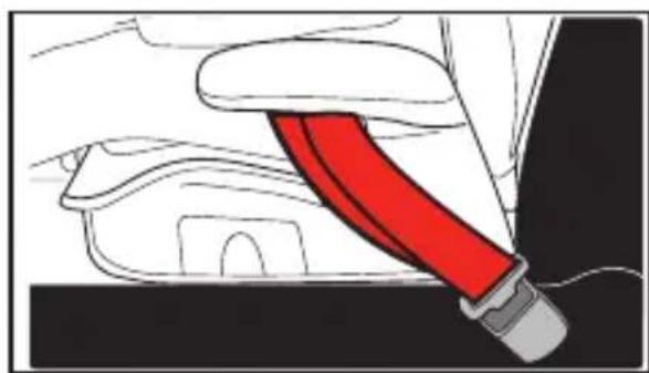 Illustration of a red cable being inserted into a car gear (no text or symbols)