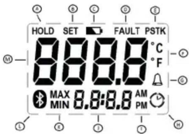 Comark BT48C - Descripción de los símbolos de la pantalla - 1