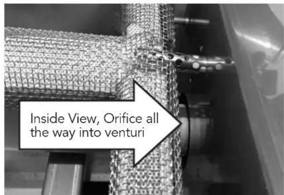 Inside View, Orifice all the way into venturi
