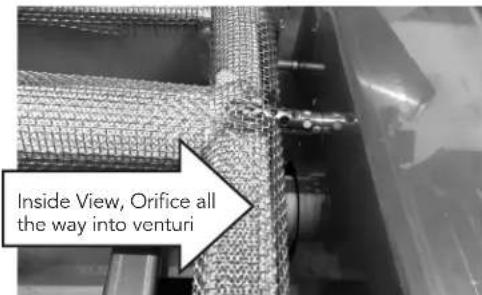 Inside View, Orifice all the way into venturi