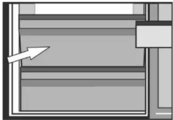 Pure diagram of a mechanical or architectural component with no text, numbers, or symbols visible