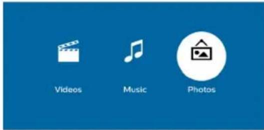 Videos, Music, Photos