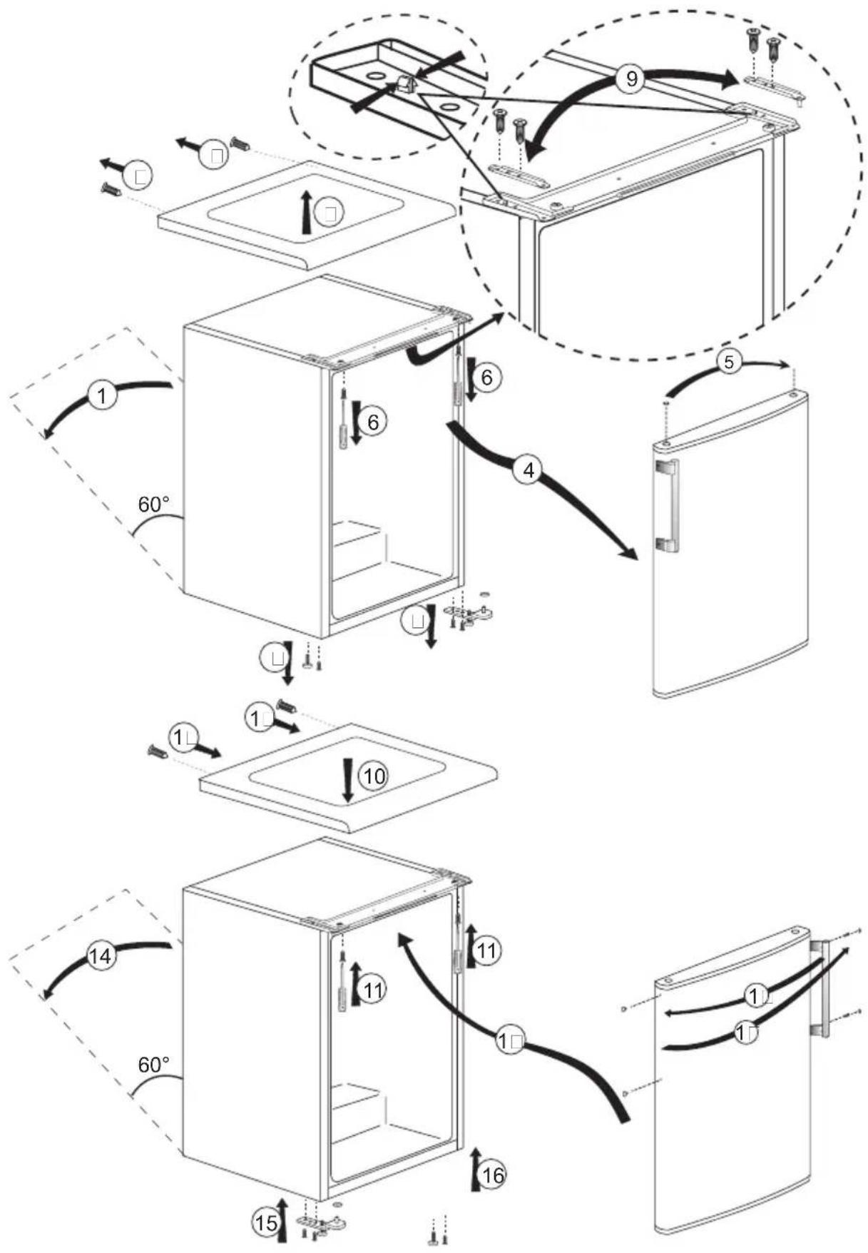 graph TD A["Step 1: Refrigerator Interior"] --> B["Step 2: Door Opening"] B --> C["Step 3: Door Staatling"] C --> D["Step 4: Refrigerator Window"] D --> E["Step 5: Door Elbow"] E --> F["Step 6: Door Staatling"] F --> G["Step 7: Door Elbow"] G --> H["Step 8: Door Elbow"] H --> I["Step 9: Door Elbow"]…